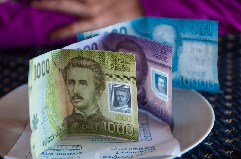 Pesos chilenos - Gorjetas