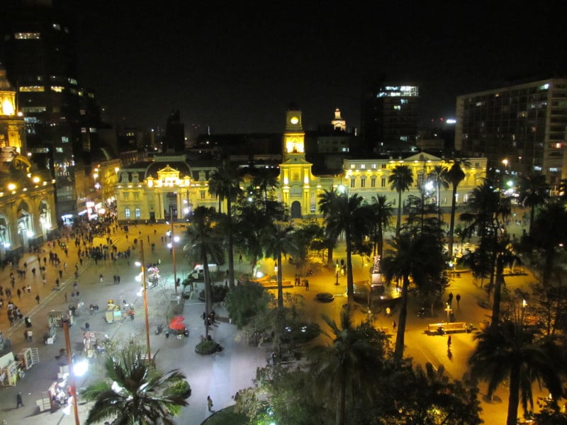 Plaza de Armas em Santiago