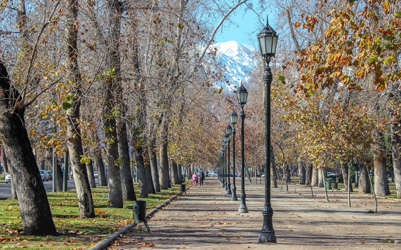 Outono em Santiago do Chile