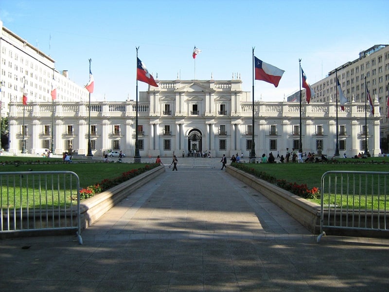 Palácio de La Moneda em Santiago do Chile 
