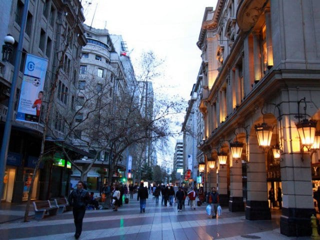 Paseo Ahumada em Santiago do Chile