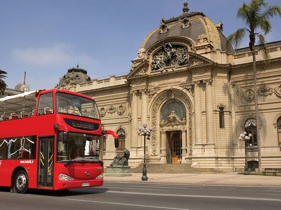 Passeio de ônibus turístico em Santiago do Chile