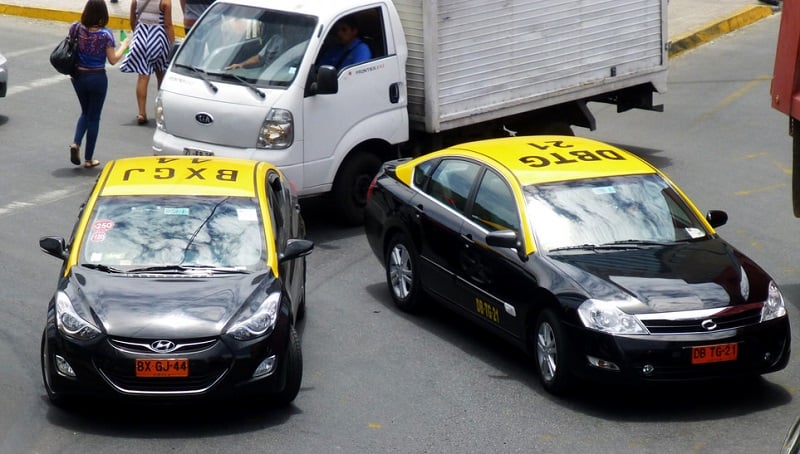 Táxis em Santiago do Chile
