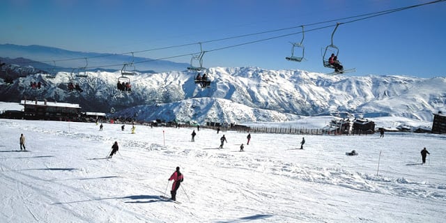 Pistas de esquiar em Santiago do Chile
