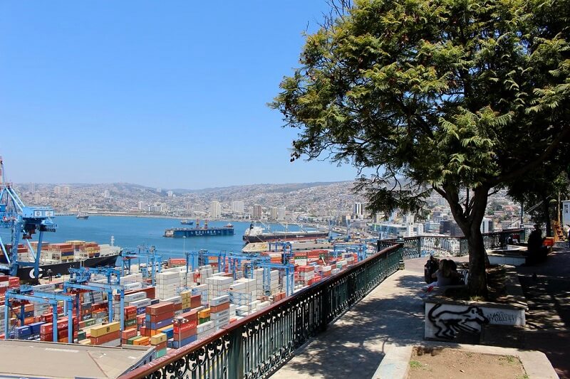 Vista de Paseo 21 de Mayo em Valparaíso