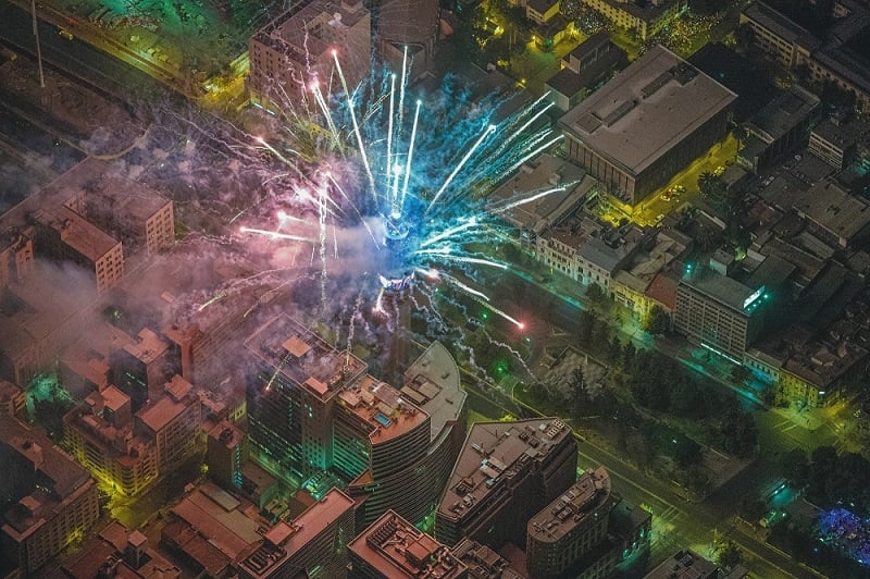 Fogos de Ano Novo em Santiago do Chile