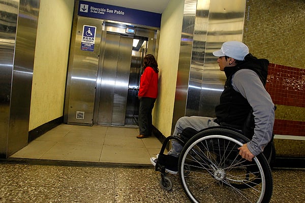 Transporte público para deficientes físicos em Santiago do Chile