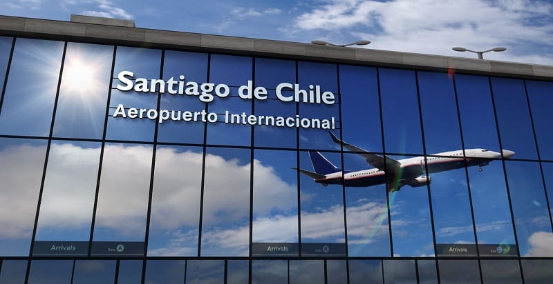 Aeroporto em Santiago do Chile