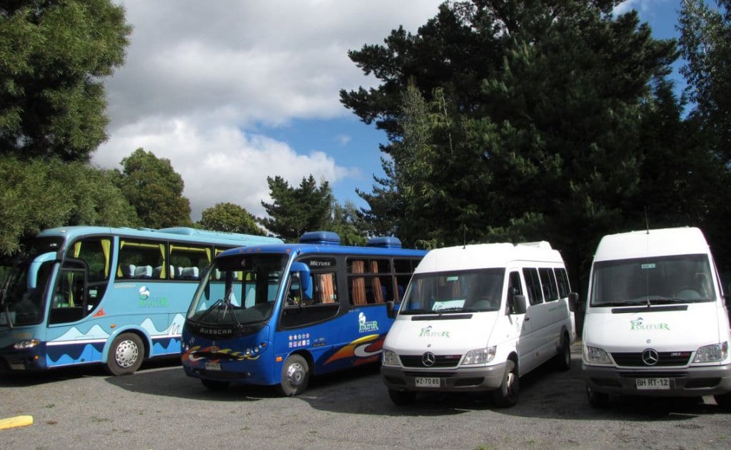 Transporte com agências de turismo em Pucón