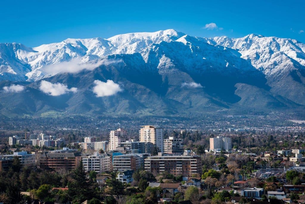 Vista da cidade de Santiago do Chile