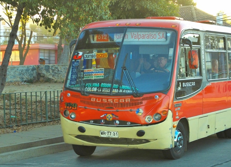 Ônibus em Valparaíso
