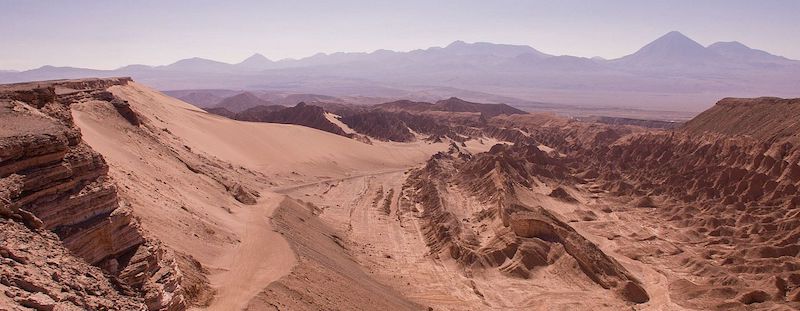Valle de Marte em San Pedro de Atacama no Chile: areia
