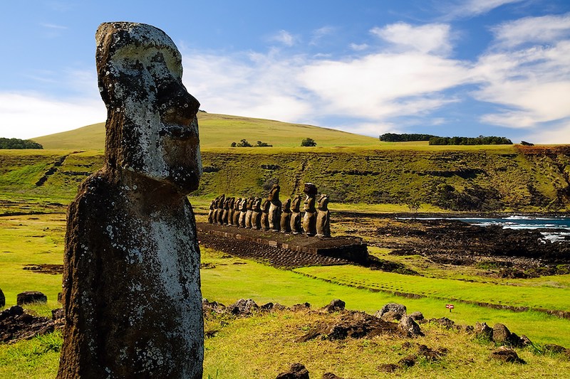 Parque Nacional Rapa Nui na Ilha de Páscoa no Chile