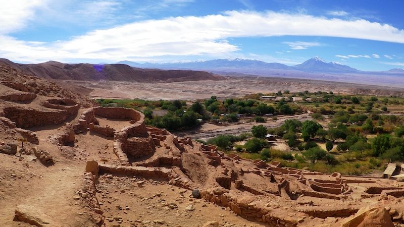 Sítio arqueológico Pukará de Quitor em San Pedro de Atacama no Chile
