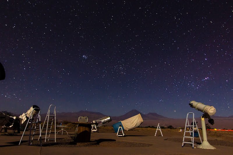 Tour astronômico em San Pedro de Atacama no Chile: espaço ao ar livre para observação