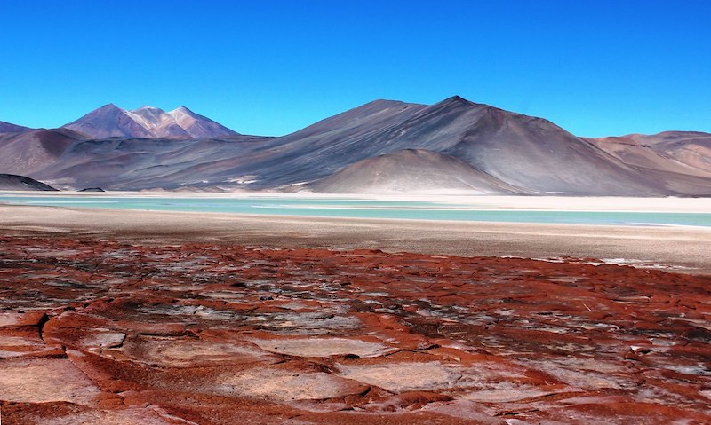 Passeio no vulcão Aguas Calientes no Chile: piedras rojas