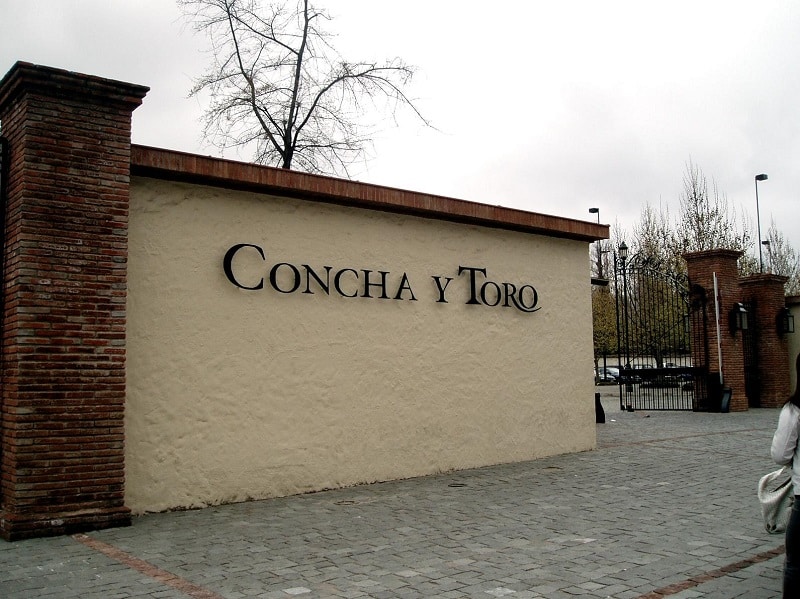Fachada da vinícola Concha y Toro no Chile