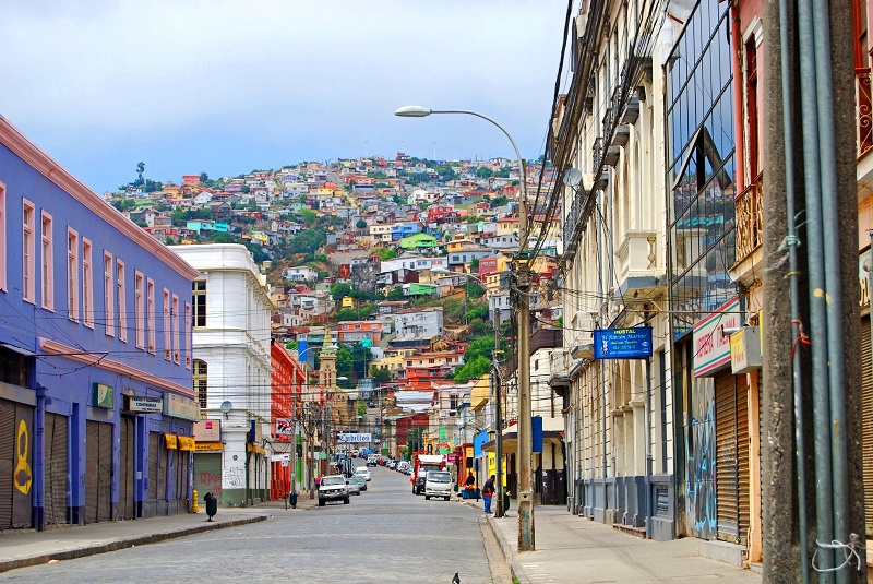 Cidade Valparaíso no Chile
