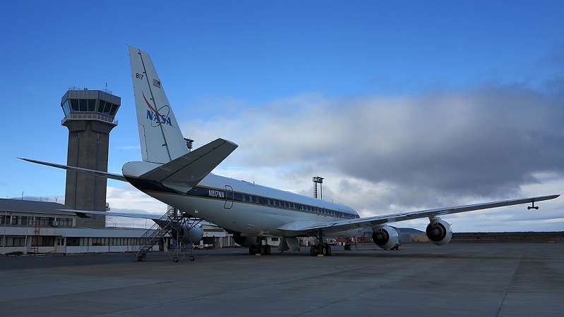 Avião no aeroporto de Punta Arenas