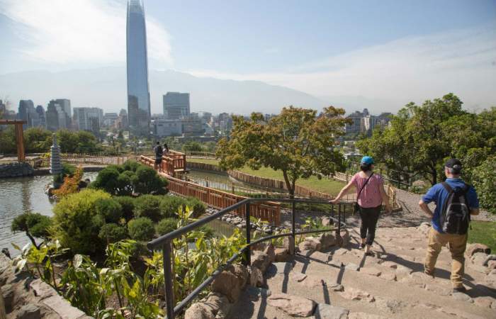 Turistas curtindo Santiago do Chile