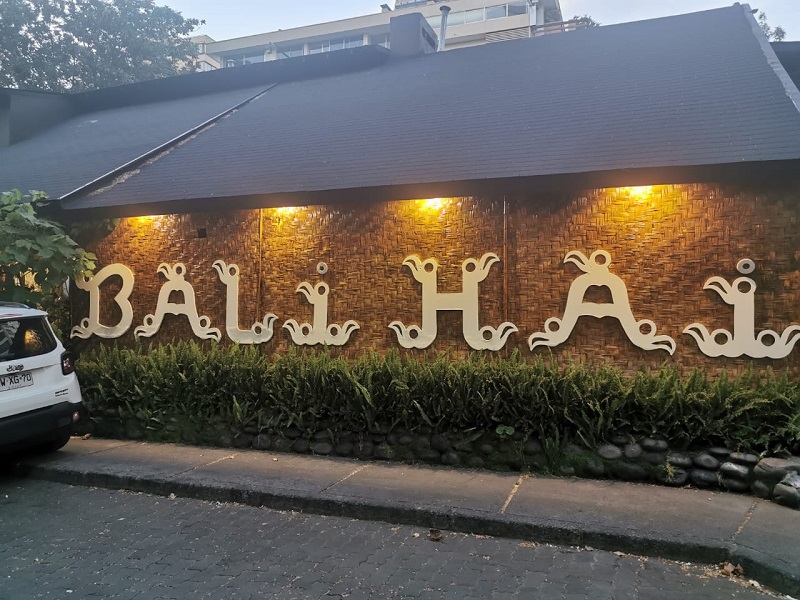 Fachada do restaurante Bali Hai em Santiago do Chile