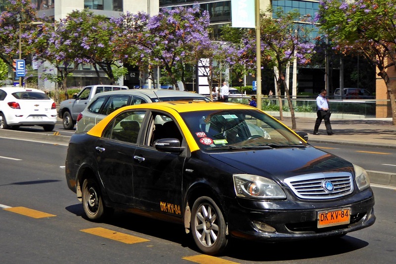 Táxi em Santiago do Chile