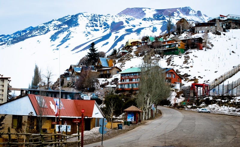 Centro de esqui Farellones no Chile