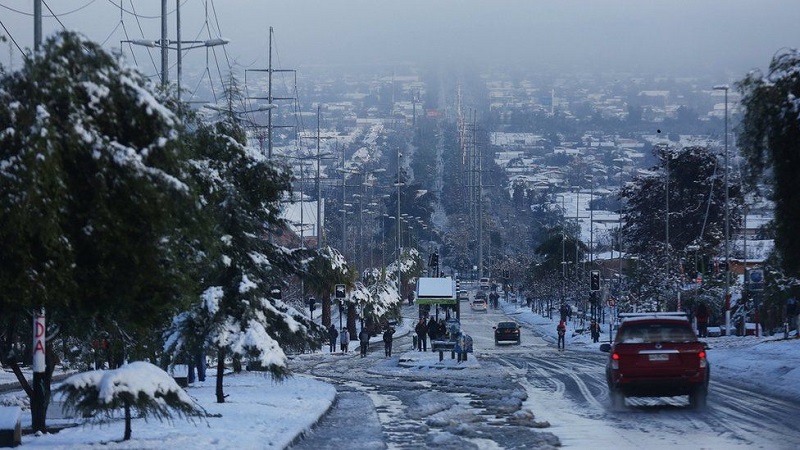 Neve em Santiago do Chile