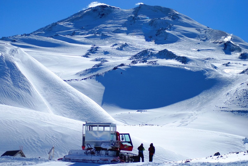 Neve no inverno em Chillán no Chile