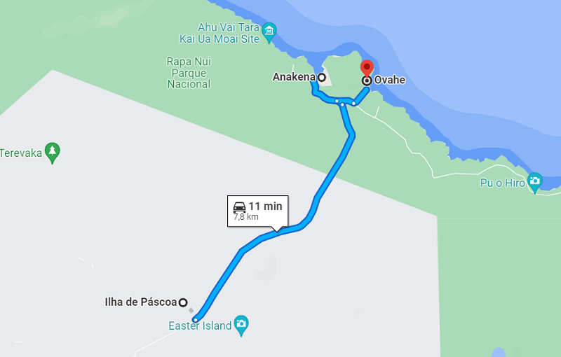 Trajeto até Ovahe: a praia de areia rosa na Ilha de Páscoa