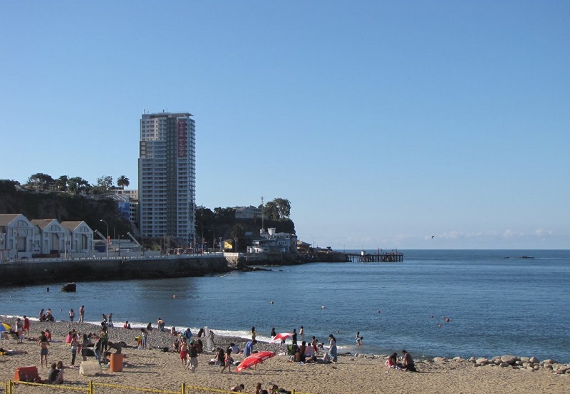 Praia San Mateo em Valparaíso