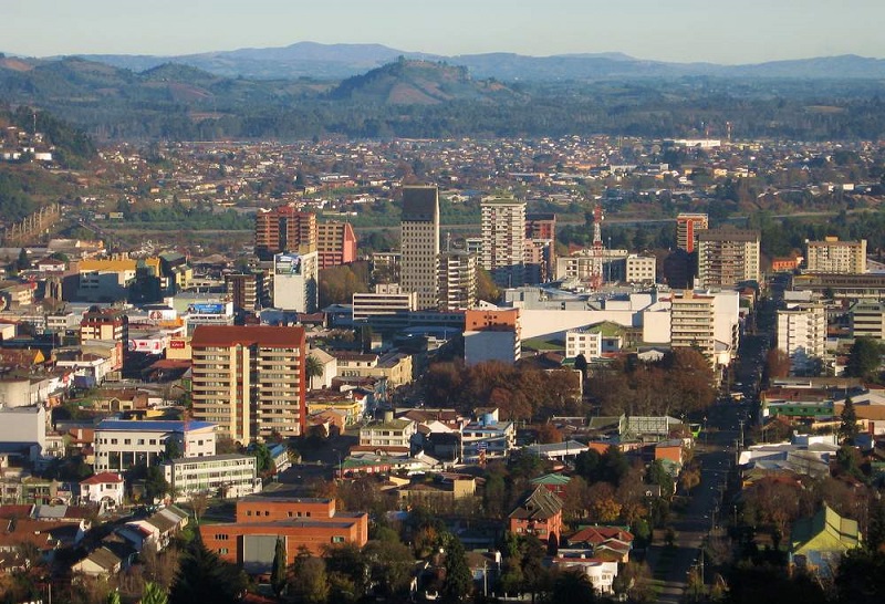 Cidade de Temuco vista de cima