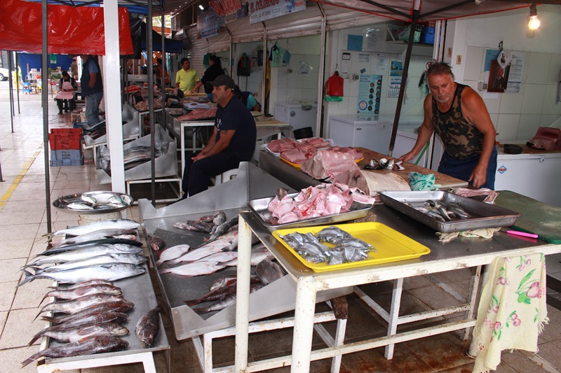 Peixes à venda no Caleta Riquelme em Iquique