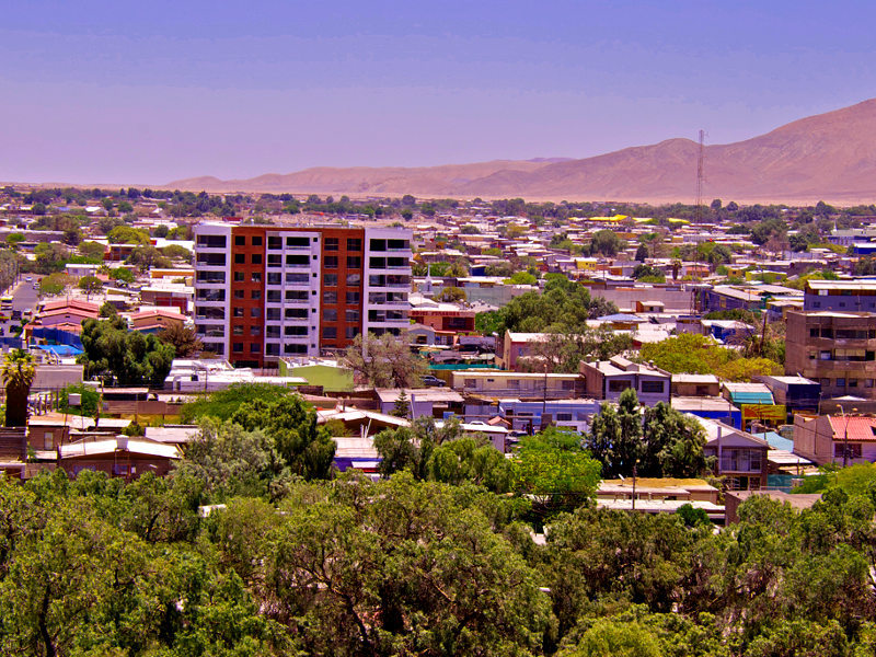 Cidade de Calama vista de cima