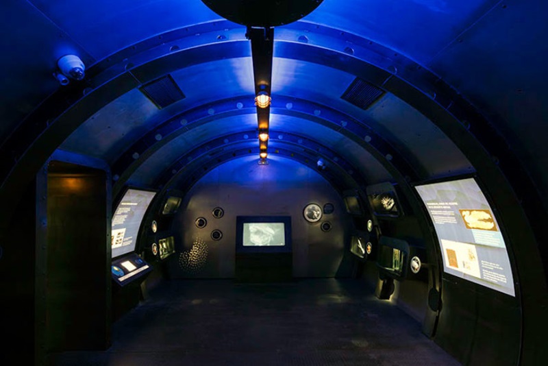 Sala de exibição no Museu de História Natural em Valparaíso